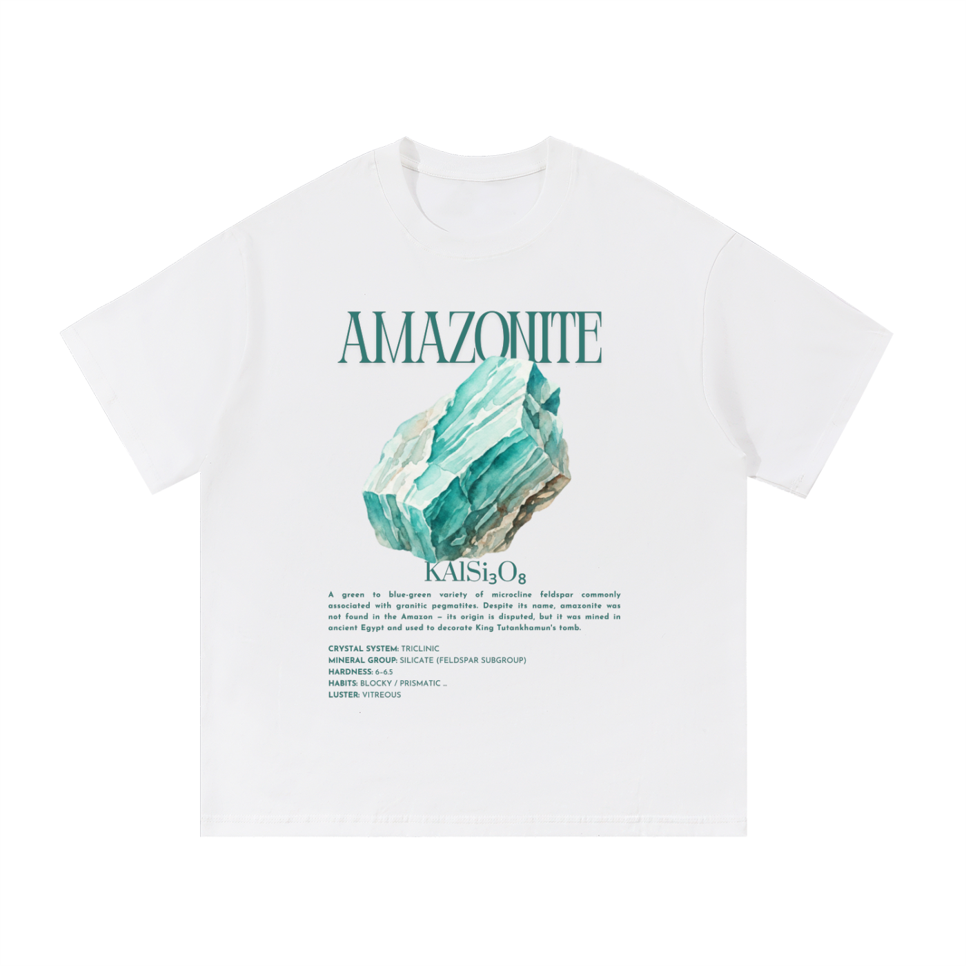 Amazonite Shirt | Feldspar Mineral Tee | Silicate Crystal Gift | Geology Teacher Gift