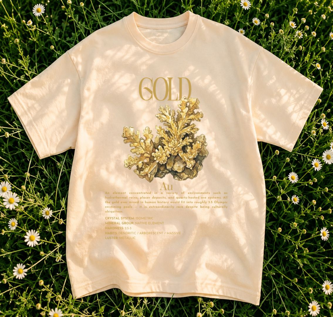 Gold Mineral Shirt | Geology Graphic Tee | Geologist Gift | Rock Collector Shirt | Rockhound Gift