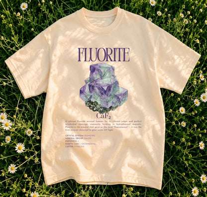 Fluorite Shirt | UV Mineral Tee | Watercolor Crystal Geology Gift | Halide Mineral Shirt | Rockhound Tee