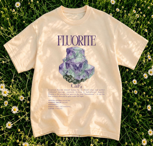Fluorite Shirt | UV Mineral Tee | Watercolor Crystal Geology Gift | Halide Mineral Shirt | Rockhound Tee