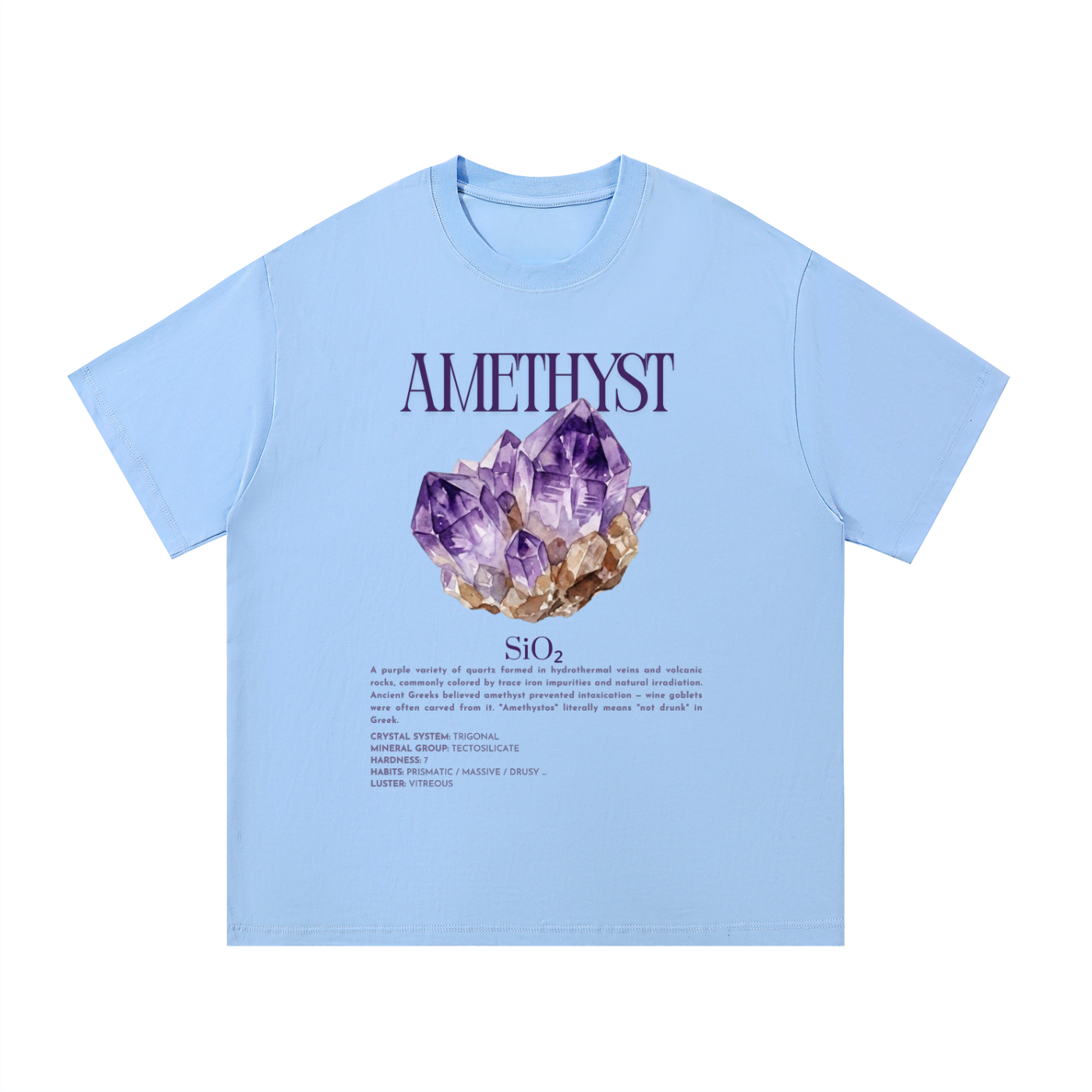 Amethyst Shirt | Purple Quartz Crystal Tee | Rockhound Gift | Geology Graphic Tee