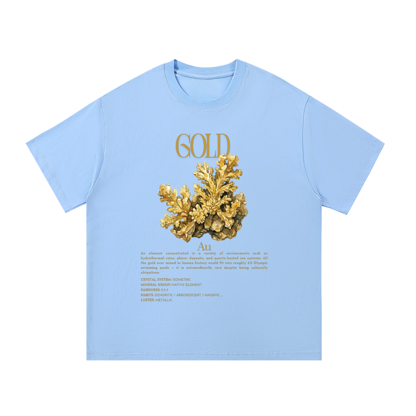 Gold Mineral Shirt | Geology Graphic Tee | Geologist Gift | Rock Collector Shirt | Rockhound Gift