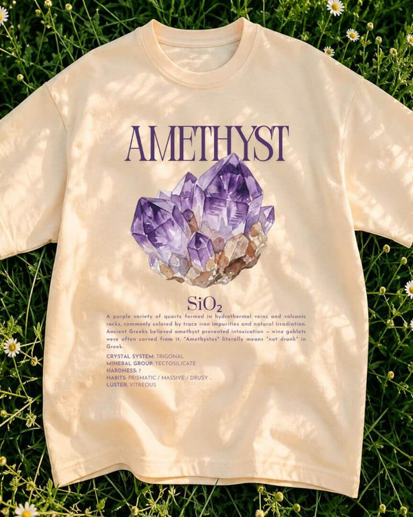 Amethyst Shirt | Purple Quartz Crystal Tee | Rockhound Gift | Geology Graphic Tee