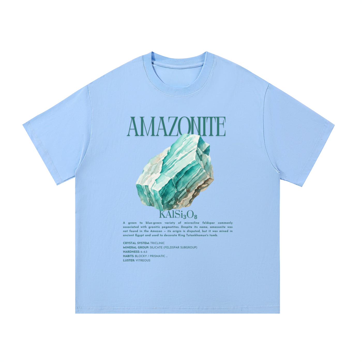 Amazonite Shirt | Feldspar Mineral Tee | Silicate Crystal Gift | Geology Teacher Gift