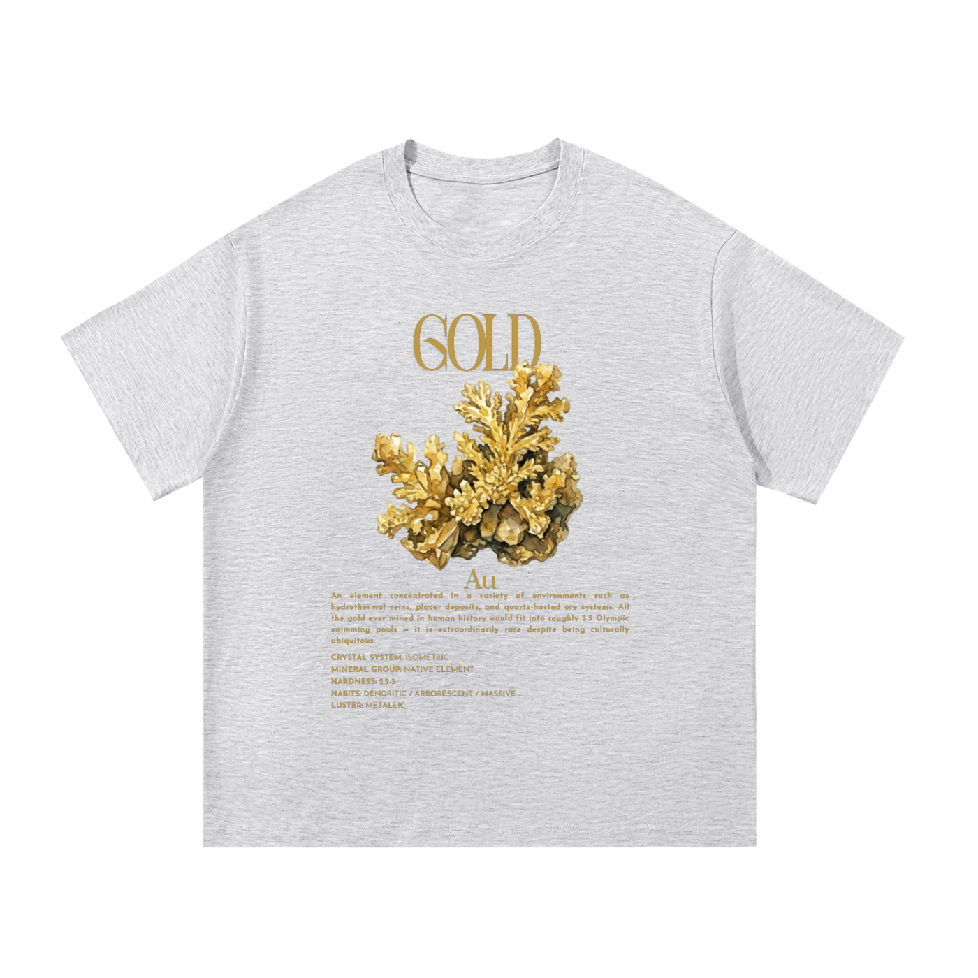Gold Mineral Shirt | Geology Graphic Tee | Geologist Gift | Rock Collector Shirt | Rockhound Gift